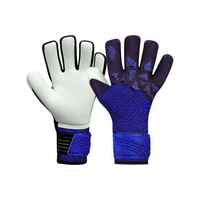 Gants de gardien de but de football professionnels de haute qualité, en microfibres respirantes, avec fermeture à lacets réglable, rembourrage double couche