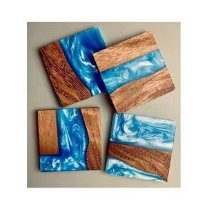 Ensemble de sous-verres à thé en nacre incrustée de Star Crafts India pour hôtels et restaurants avec napperon et napperon inclus - Product Image 2