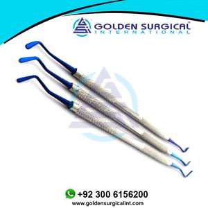 Puntas de titanio azul, instrumento de llenado de plástico plano Dental, amalgama, compuesto, dentadura restauradora, juego Dental, instrumentos quirúrgicos - Product Image 5