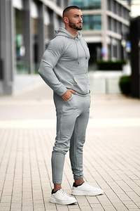 Chándales de algodón personalizados de 500 Gsm para hombres y mujeres transpirables para Sudadera con capucha con estampado de farol con pantalones apilados para el invierno - Product Image 2