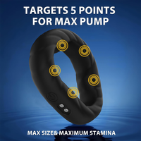 Wiederaufladbarer Silikon Wasserdichter Magnetisch Aufladbarer Gerippter App-gesteuerter Verzögerungs-Vibrationsring mit Fernbedienung und Ergonomischem Design
