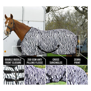 Alfombra de lana de caballo, estera estable con estampado de cebra de proveedor indio - Product Image 3