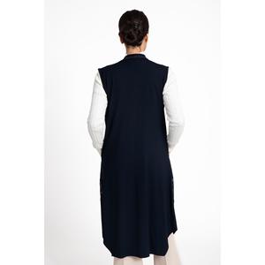 Gilet di cotone pettinato in maglia anteriore da donna primavera/estate gilet in cotone 1341 colore visone taglia 44-50 - Product Image 4