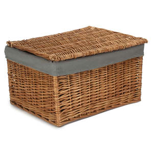 Light Steamed Wicker <b>Storage</b> <b>Basket</b> with Cotton Lining Elegant Home Organizing <b>Basket</b> - Product Image 6