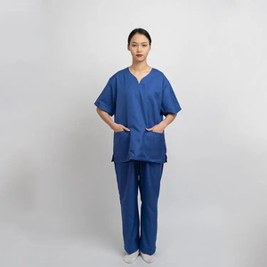 Conjunto de uniformes médicos a presión para hombre y mujer, ropa de trabajo para cirugía quirúrgica, cuello redondo, traje Dental - Product Image 5