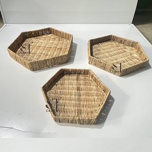 High Quality Rattan <b>Tray</b> Handmade Natural Wicker Serving <b>Trays</b> Decorative <b>Trays</b> Tableware Manufacturing in Vietnam - Product Image 4