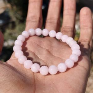 Wholesale 8mm Rose Quartz Natural Gemstone 925 <b>Silver</b> Luxury Handmade Adjustable Beaded Bracelet <b>for</b> Women Gift - Product Image 2