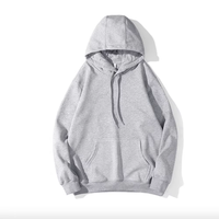 Sweat-shirt à capuche noir pour homme, pull-over uni, décontracté, manches longues, poche kangourou, Trackstar, OEM, marque privée