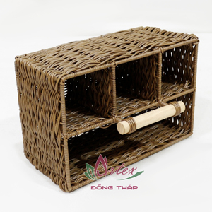 Meilleures ventes Organisateurs de bureau tissés en poly rotin Artex Dong Thap Nouveaux paniers de rangement pour dossiers de table du Vietnam - Product Image 5