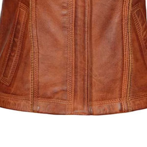 Best-seller Veste en cuir pour femmes OEM personnalisée Meilleur design en matériau de qualité supérieure avec logo imprimé et couleur pour femmes Fabricant d'équipement d'origine - Product Image 5