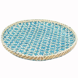 Plateau de service en rotin plateau de service à Dessert alimentaire ustensiles de cuisine utilisation Unique décoration de table fabriqué à la main fête de mariage restauration - Product Image 1