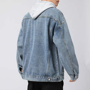 Chaqueta de mezclilla para hombre, bordada, de algodón 100% de alto gramaje, con forro polar, mangas largas, estilo oversize, talla grande, para invierno, al por mayor - Product Image 3