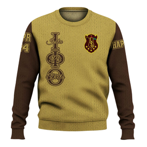 Iota Phi Theta suéter de punto acrílico 1963 Chenille Letter Pullover Greek Life Apparel Fraternidad Ropa de invierno - Product Image 3