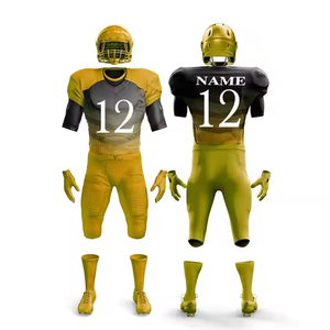 เสื้อเจอร์ซีย์และกางเกงขาสั้นปักลายเสื้อเจอร์ซีย์ฟุตบอลอเมริกัน2025ใหม่ล่าสุดดีไซน์ซับลิเมชันปรับแต่งได้ - Product Image 3