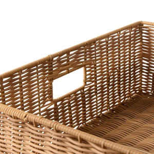 Boîte de rangement en rotin écologique faite à la main avec couvercle, organisateur en osier naturel, application décorative pour la maison - Product Image 3