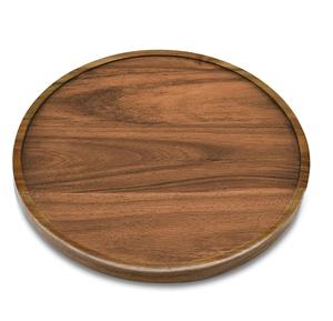 Plateau tournant en bois d'acacia personnalisé pour la cuisine, organisateur de placard, plateau de rangement rond en bois, artisanat indien - Product Image 2