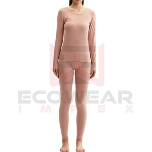 ชุดสเวตเตอร์แขนยาวสำหรับผู้หญิงชุดสเวตเตอร์คอตตอนให้ความอบอุ่นชุดเล่นโยคะไร้รอยต่อให้ความอบอุ่น - Product Image 6