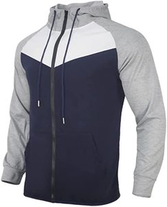 Conjunto de chándal ligero de manga larga para hombre, superventas, estampado personalizado de diferentes colores, logotipo con cierre de cremallera - Product Image 5