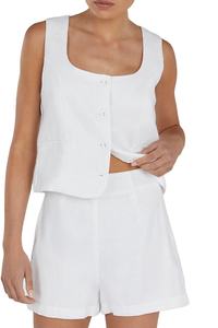 ผ้าลินินแท้ ตัดเย็บด้วยดีเทลพินทัคเอวสูงด้านหน้า ซับในเต็มตัว ซิปซ่อนด้านข้าง 2026 - Product Image 2