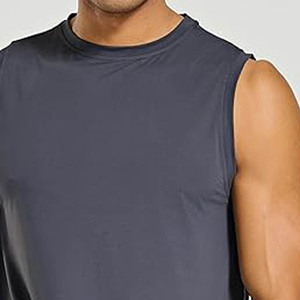 Camiseta sin Mangas Deportiva Informal y Cómoda para Hombre, 100% Algodón, Chaleco Sólido, Transpirable - Product Image 5