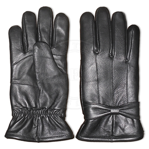 Piezas cortadas de cuero de piel de oveja Componentes de guantes negros para OEM - Product Image 2
