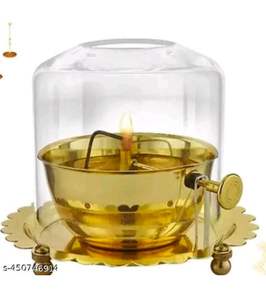 Traditional Indian Puja Iron Crystal <b>Oil</b> <b>Lamp</b> Golden Engraved Embossed Designer Diya Diwali Akhand Jyoti Kuber Diyas Bulk - Product Image 4