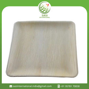 Platos desechables de hoja de palma biodegradables naturales 100%, diseño cuadrado para bodas y servicio de comida - Product Image 2