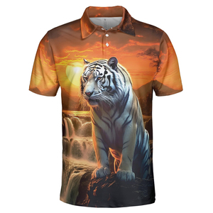 Polo de hombre de manga corta de secado rápido impreso por sublimación con logotipo personalizado para hombre y mujer - Product Image 2