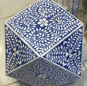 Recién llegado, muebles de lujo, mesa de centro con incrustaciones de hueso Vintage, nuevo diseño, mesa con incrustaciones de hueso en forma de diamante, mesa auxiliar de café personalizada - Product Image 2