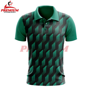 Polos de sport pour hommes à manches courtes avec logo personnalisé, respirants, avec impression par sublimation - Product Image 3
