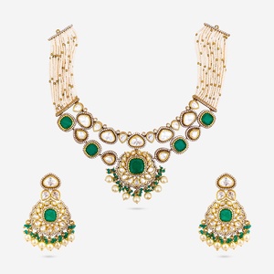 Kundan Necklace 187884 Elegant <b>Wedding</b> <b>Accessory</b> - Product Image 1