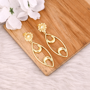 Wholesale Lot 25 Pairs Yellow Gold Plated Brass Crescent <b>Moon</b> Handmade Boho Designer Fashion Earring <b>Charm</b> Jewelry Gift For Her - Product Image 6