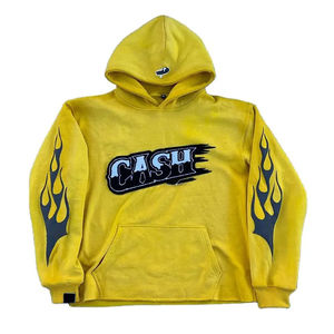 Conjunto de Sudadera con Capucha y Pantalones Y2K con Logotipo Personalizado, Estilo Flame, Grueso, 500 Gsm, Hombros Caídos, Estampado Extra Grande, Unisex, Chándal para Hombre, Felpa Francesa - Product Image 4