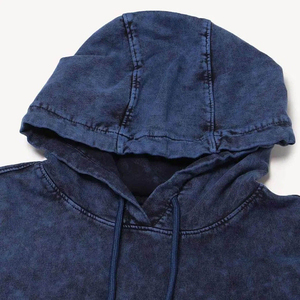เสื้อฮู้ดดี้ผ้าหนา 100% ผ้าฝ้าย ย้อมสีแบบ Acid Wash ปักลาย สำหรับฤดูหนาว ผลิตโดยผู้ผลิตตามสั่ง - Product Image 6