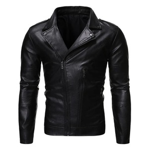Nouvelle veste en cuir pour hommes printemps et automne costume à fermeture éclair veste surdimensionnée classique de haute qualité pour jeunes M-5XL - Product Image 6