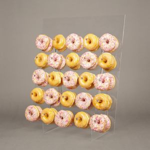 Precio de fábrica 2025 elegante soporte de exhibición de donas de acrílico personalizado soporte de postre transparente para bodas y fiestas de cumpleaños - Product Image 4