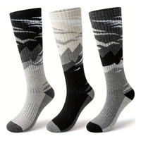 Nouveau Design laine équipage chaussettes athlétiques pour hommes Polyester broderie No Show auto-chauffant thermique adapté à la randonnée Trekking 2025