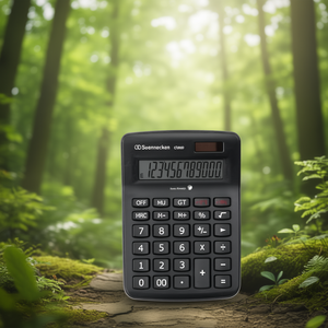 Calculatrice de bureau solaire Soennecken CS900 143 x 46 x 206 mm (L x H x P) noire, alimentée par batterie, marque SOENNECKEN - Product Image 3