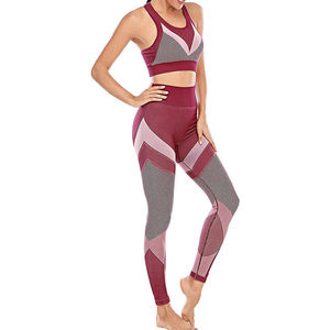 Leggings pour femmes de style OEM vierge, de la meilleure conception, avec coutures de soutien-gorge, pour un ensemble de yoga en coton 100% de haute qualité, sans couture, à séchage rapide - Product Image 1