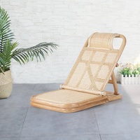 Chaise de camping pliable écologique fabriquée à la main 100% rotin naturel chaises d'accessoires de plage pliantes