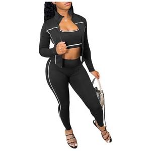 Ensemble de yoga d'hiver pour femmes, haut à manches longues et legging thermique taille haute - Product Image 5