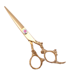 Ciseaux de coiffure en acier au carbone or rose Ciseaux de coiffure en acier inoxydable à poignée de dragon à vis fantaisie - Product Image 6