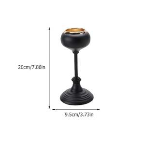 Bougeoir décoratif au design étonnant Décoration de la maison Articles de fête Taille moderne Métal Simple Noir Supports - Product Image 2