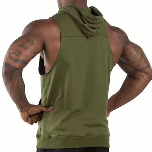 Cheap Price <b>Men's</b> Sleeves Less Gym Wear <b>Hoodies</b> High Quality Custom Made <b>Hoodies</b> With Custom Logo Street Wear Gym <b>Hoodies</b> - Product Image 4