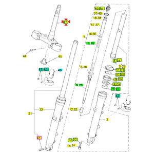 Piastra Inferiore Forcella BullDog 1100 02-06 BT 5JNF33400000 per Controlli Moto - Product Image 1