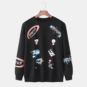 เสื้อฮู้ดสวมหัวคอลูกเรือผ้าฝ้าย100% ออกแบบได้ตามต้องการสำหรับผู้ชายเสื้อมีฮู้ดสำหรับฤดูหนาวโลโก้สีทึบ - Product Image 4