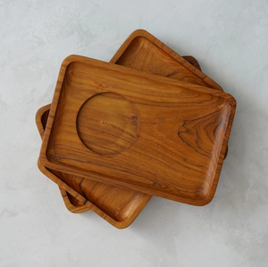 ถาดไม้ตกแต่งงานฝีมือคุณภาพพรีเมียม สำหรับวางกลางโต๊ะ ใช้เสิร์ฟ และเป็นของขวัญ ในราคาที่ถูกที่สุด - Product Image 1