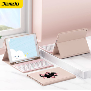 Jemdo PU có thể gập lại trường hợp + Bàn phím cho 7/8/9th Gen Ipad 10.2 "Kích thước màn hình cho máy tính bảng bảo vệ trifold lật Bìa - Product Image 1