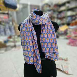 Écharpes en coton imprimé bloc à la main étoles de 12x72 pouces magnifiquement conçues - Product Image 3