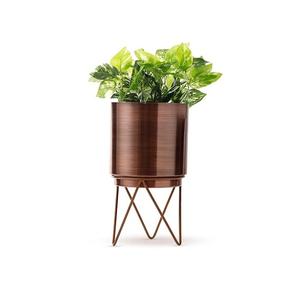 Accueil Salon Intérieur Extérieur Décoratif Maison Balcon Design gaufré Doré Finition Jardinière en métal - Product Image 6